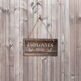 thumbnail image 6 of Employees Only | Rustic Dark Wood 5 x 10" Hanging Sign, 6 of 8