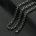 thumbnail image 3 of Invicta Jewelry Men's Rectangular Link Gunmetal Chain Necklace (8.5mm) - 24", 3 of 6
