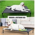 thumbnail image 6 of Elevated Dog Bed for Medium Dogs, Raised Dog Cot Beds Fits Up to 150 LBs, Heavy Duty Pet Cots with Durable Supportive Teslin Recyclable Washable Mesh, Indoor & Outdoor Dog Bed, Black, 6 of 8