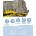 thumbnail image 6 of Baby Blankets Fleece Plush Throw Fuzzy Lightweight Super Soft Microfiber Flannel Blankets Luxurious Warm and Cozy Sunflower on Stripe Grey Old Wooden Board 30"x40", 6 of 6