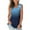Blue, variant on Azrian Womens Plus Size,Women Round -Neck Short Sleeve Gradient Strappy Shoulder T-Shirt Tops Blouses Vest