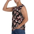 thumbnail image 3 of Lsque Butterflies1 Print Men's Cotton Blend Sleeveless Muscle Shirts (S-3XL)- Moisture Wicking, Odor Protection, UPF 30+,X-Large, 3 of 8