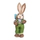 thumbnail image 2 of de Simución de Pascua, Conejo de Paja Artificial con Adorno de Zanahoria Conejo Lindo de Pie para Fiesta Temática de Pascua Verde Sunnimix Escultura de estatuilla de conejo, 2 of 8