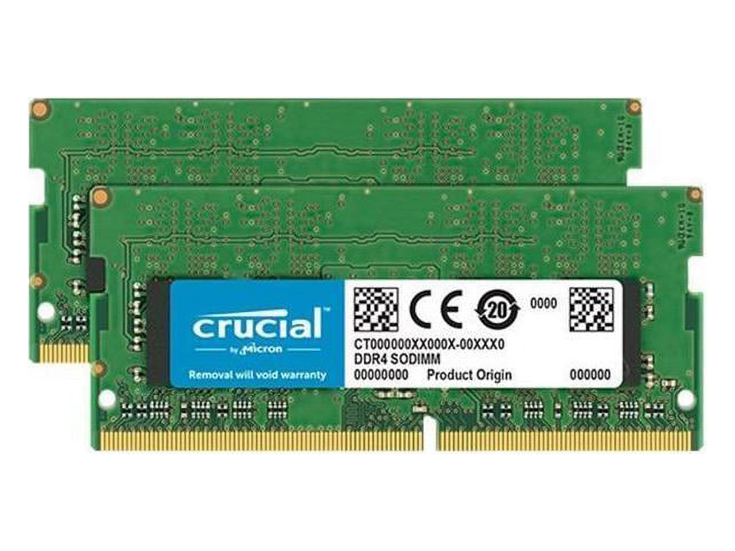 Crucial 32GB Kit (16GBx2) DDR4 2400 MT/s (PC4-19200) DR x8 SODIMM 260-Pin  for Mac - CT2K16G4S24AM - Walmart.com