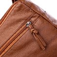 thumbnail image 4 of Bolso de hombro de color puro de cuero PU suave retro para mujer Bolso pequeño (marrón), 4 of 9
