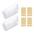 thumbnail image 3 of Tarjetero transparente,Tarjetero transparente con cinta adhesiva,Bolsas para bálsamo labial en forma de cúpula Porta barra de labios,Tarjetero transparente rectangular resistente al, 3 of 8