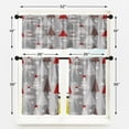 thumbnail image 5 of Christmas Tree Winter Abstract Kitchen Curtains Window Curtains and Valances Set 36 Inch, Grey White Red Xmas Snowflakes Short Tier Curtain for Kitchen, Christmas Small Kitchen Decor, 5 of 6