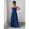 thumbnail image 4 of Off Shoulder Pleated Maxi Dress for Women – Strapless Tube Top Summer Dress with Tiered Skirt, 4 of 10