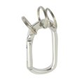 thumbnail image 3 of Unique Bargains Spring Loaded Gate Carabiner Hook Three Split Ring Keychain, 3 of 5