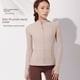 thumbnail image 1 of Ropa de yoga de otoño e invierno para mujer, cuello vertical, cremallera, deportes, secado rápido, ajustado, ropa deportiva de manga larga, chaqueta superior, equipo, ropa de fitness, 1 of 4