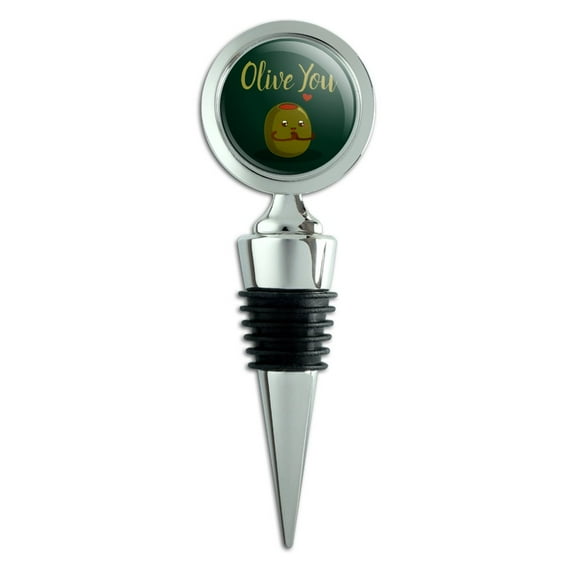 Olive You I Love You Funny Wine Bottle Stopper