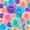 Colorful, variant on 18 Pcs Mexican Paper Flowers Colorful Fiesta Tissue Paper Flowers Pom Poms Mexican Carnival for Floral Party Backdrop Wedding Birthday Party Craft, 6" 8" 10"(Dark Color)