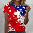 thumbnail image 3 of Youyipin Womens Tops 4Th Of July Gnomes Short Sleeve Shirts For Womens Funny Patriotic Graphic Shirt Usa Flag Stars Stripes Tops Graphic Tees For Women, 3 of 5