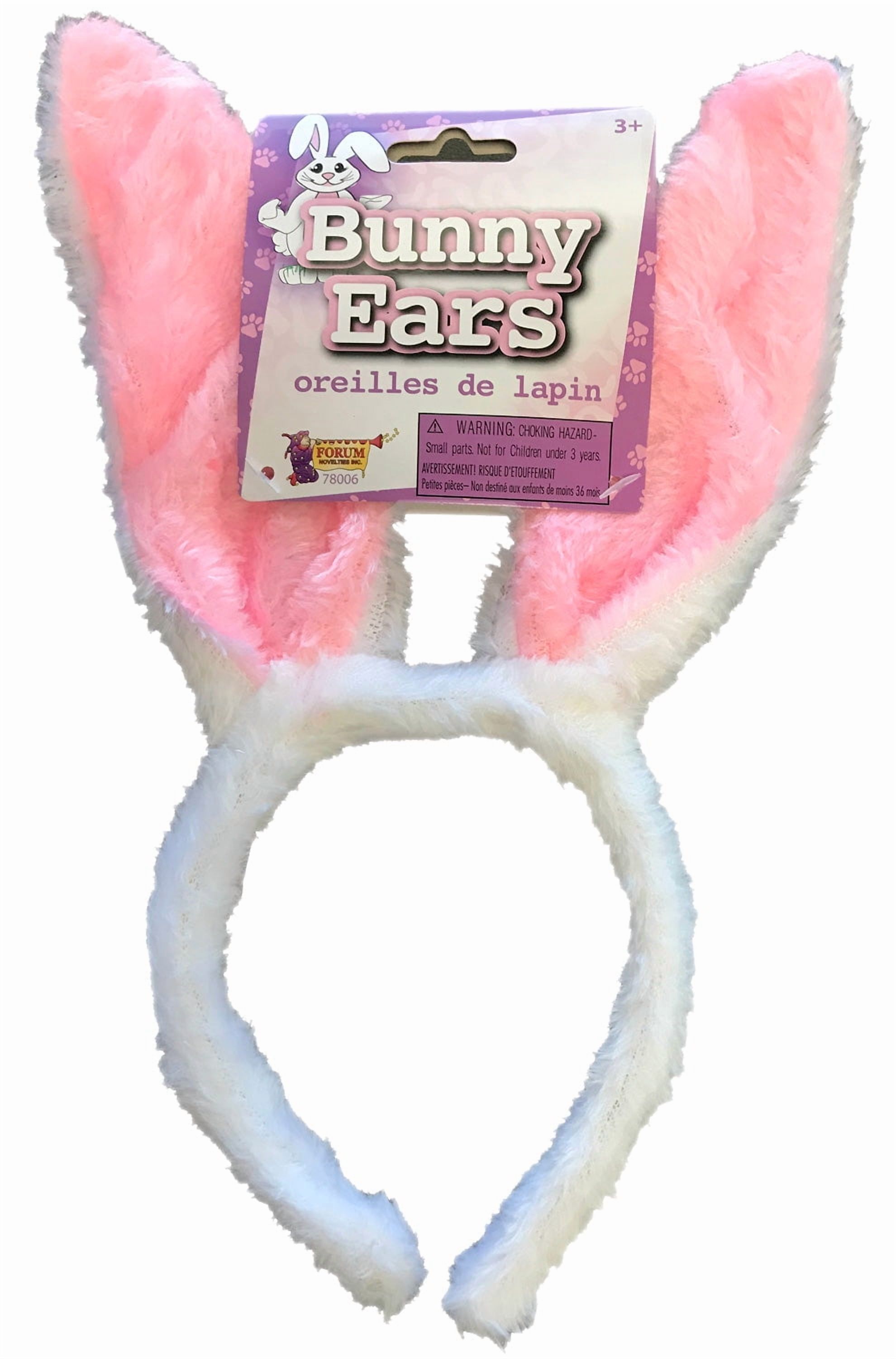 SCS Direct Easter Bunny Ears 3pk Set with LED Ears, Bowtie 