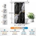 thumbnail image 2 of ARTSLION Shower Curtain Navy Blue Geometric Water Repellent Shower Curtain Set, With Hooks，Machine Washable, Modern Decorative Polyester Cloth Shower Curtains For Bathroom,36X72,Midnight Stone, 2 of 6