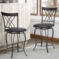 thumbnail image 2 of HouseInBox 26" Swivel Counter Height PU Bar Stools Set of 2 for Kitchen Island Home Bar, 2 of 7