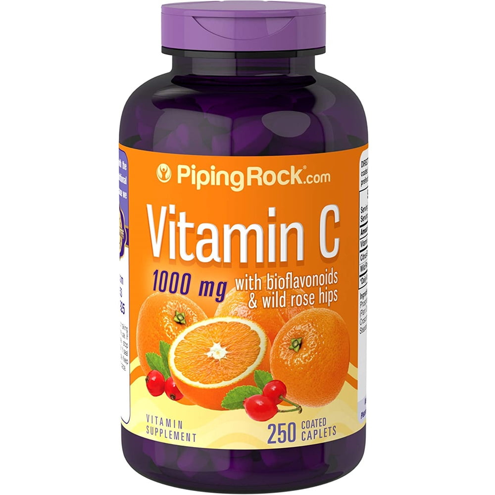 Piping Rock Vitamin C 1000 mg with Bioflavoids & Wild Rose Hips 250