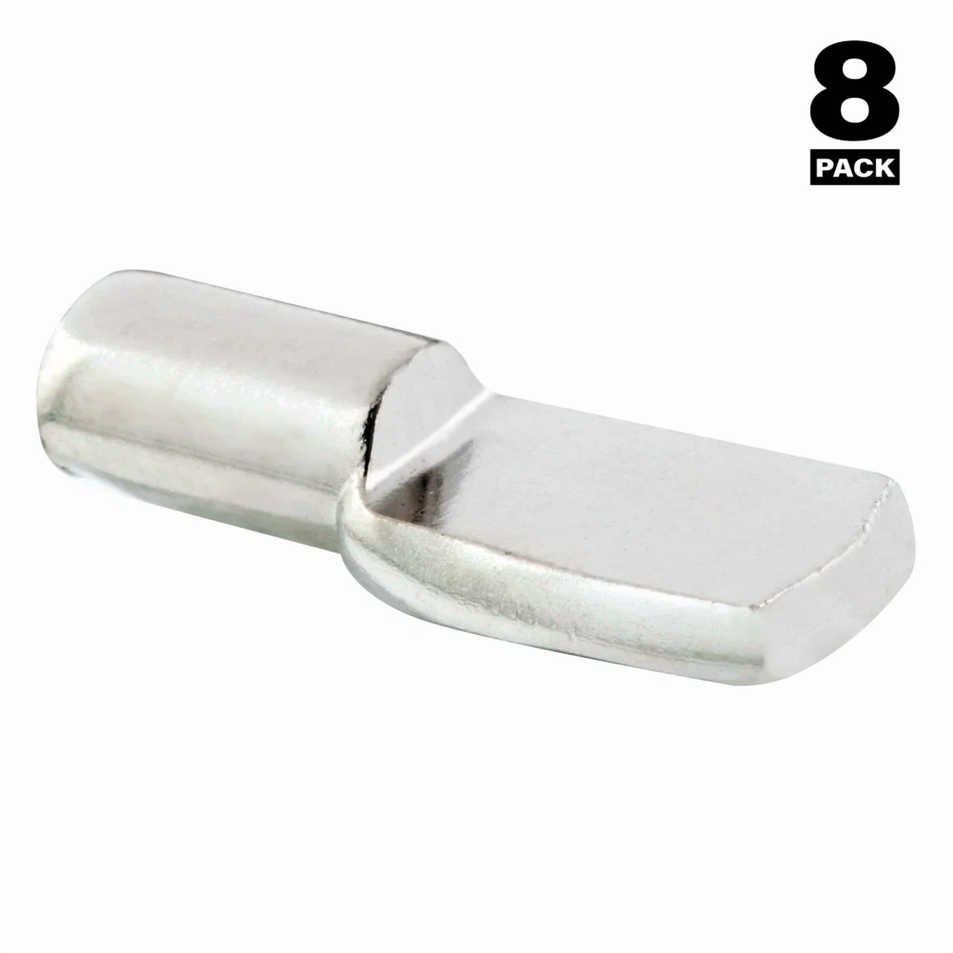 Prime-Line U 10163 1/4 In. Nickel-Plated Glass Shelf-Support Peg (8 Pa