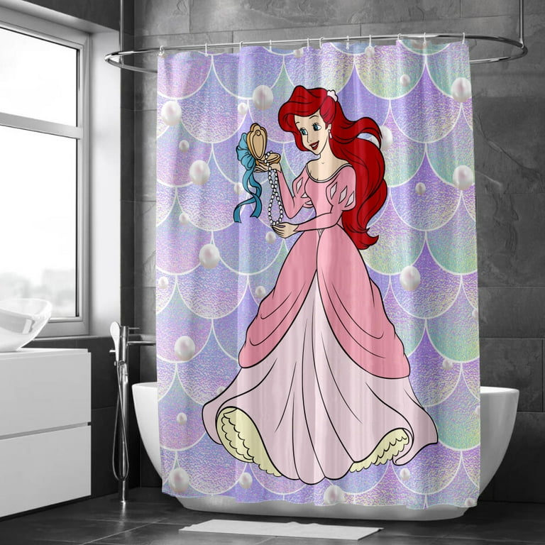 Shower Curtain M-150*180cm The Little Mermaid Bathroom Decor Ariel