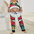 thumbnail image 3 of Santa Claus With Gifts Winter Female Pants Flannel High Waist Women Pants Lady Warm Straight Leg Plush Trousers, 3 of 7