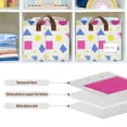 thumbnail image 4 of Yayeee Foldable Storage Basket for Shelves with Handles Set of 2 Waterproof Cloth Bins, Yellow Retro Round, 4 of 7