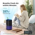 thumbnail image 2 of Air Purifiers for Bedroom Home, Air Purifier For Smoke Pollen Dander Hair Smell Air Cleaner with Sleep Mode Speed Control For Bedroom Office, MK01- Black(Available for California), 2 of 4
