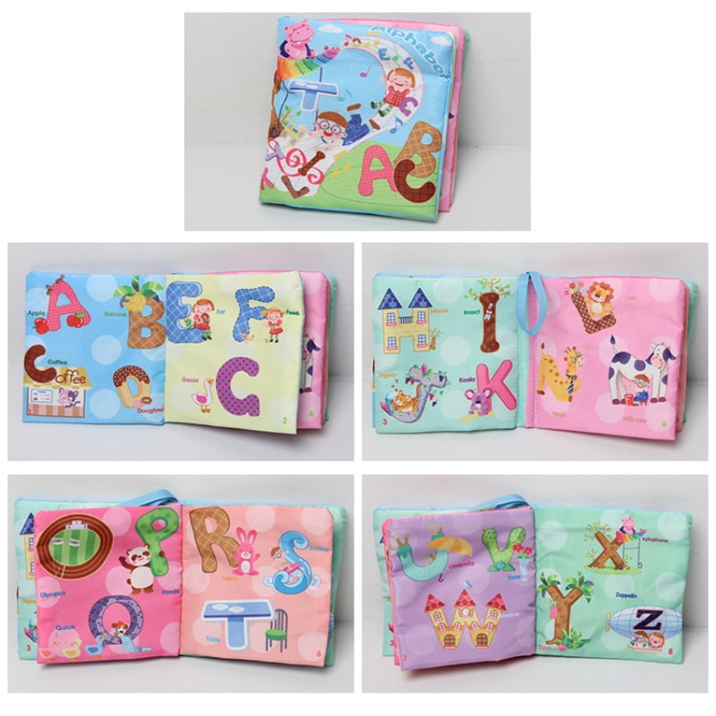 Soft Cloth Baby Learning Book Kids Intelligence Development Play Reading Toy Z 
