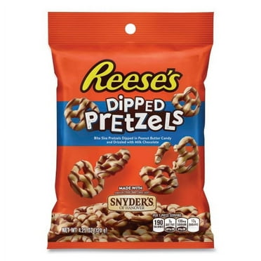 Reese's Dipped Pretzels, 4.25 oz Bag, 4/Carton, Each