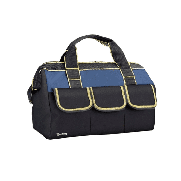 Mochila Organizador Bloosom Bolsa De Herramientas Para Electricista Negro con azul detalles amarillos