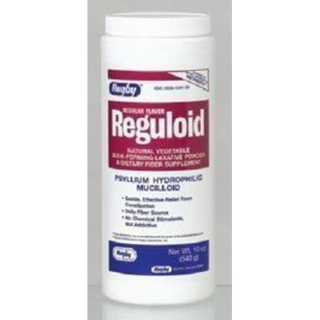 Reguloid Natural Vegetable Bulk forming Laxative Powder, Regular Flavour - 19 Oz by RUGBY (Best Laxative On The Market)