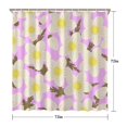 thumbnail image 3 of 72x72 Inch Fabric Shower Curtain Waterproof Polyester, Daisy Floral Print, 3 of 6
