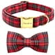 thumbnail image 1 of Collar para perro, pajarita de algodón ajustable con patas de estilo único, 1 of 7