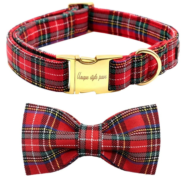 Collar para perro, pajarita de algodón ajustable con patas de estilo único