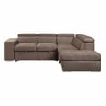 thumbnail image 7 of ACME Acoose Sectional Sofa w/Sleeper, Brown Fabric, 7 of 7