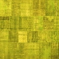 thumbnail image 1 of Ahgly Company Indoor Square Abstract Yellow Contemporary Area Rugs, 7' Square, 1 of 4