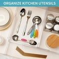 thumbnail image 4 of 6 Organizadores Divisores de Cajones, Ajustables, 8 cm de Alto, Ampliables de 27,5 A 52 Cm, Organizador de Cajones de Cocina, 4 of 5