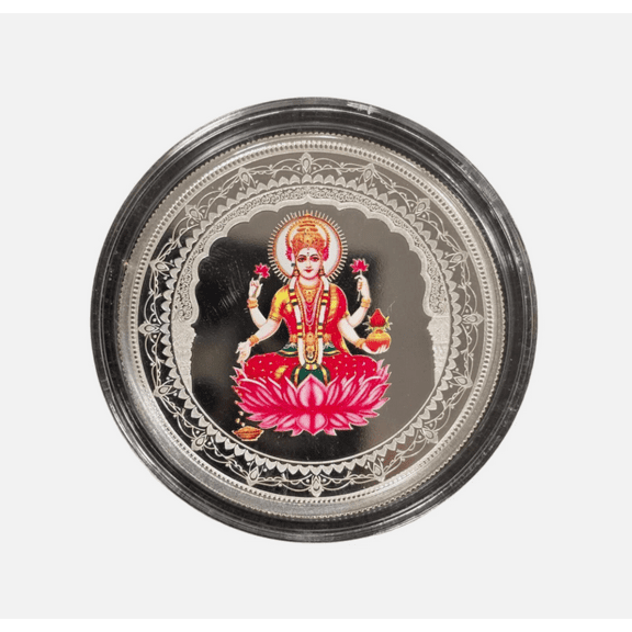 2020 Pamp MMTC Laxmi 20 Gram Colorized Proof Silver Round - In Capsule