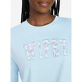 thumbnail image 5 of Joyspun Women's French Terry Knit Bridal Long Sleeve Sleep Top, Sizes XS to 3X, 5 of 6