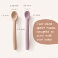 thumbnail image 2 of Moonkie Silicone Baby Spoons Set of 4, Two Sizes Feeding Spoon for First Stage 4+ Months, Baby Utensils with Case, Toddler Led Weaning Spoons, Bendable, Chewproof & Boil-proof, 2 of 10