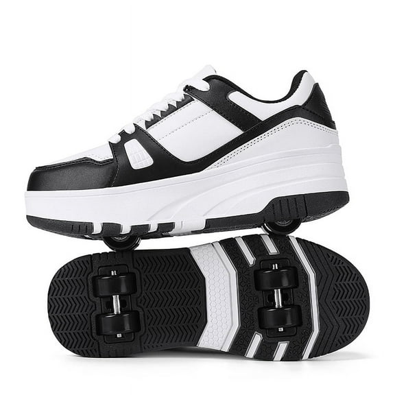 Kids Roller Shoes Sneakers with Wheels - Premium Sport Roller Skate Sneaker for Boys Girls Christmas Birthday Children Show Gift