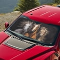 thumbnail image 5 of HUIACONG Three Horses Portrait Foldable Car Windshield Sun Shade for Trucks Vans Car Accessories Keeps Vehicle Cool Sun Visor Protector Sunshade, 5 of 7