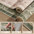 thumbnail image 4 of FEELHOME 4'x6' Vintage Area Rugs, Washable Rug for Living Room Bedroom Dining Room, Soft Carpet Non-Slip Indoor Rug for Office, Floor Rug for Home Decor Green, 4 of 7