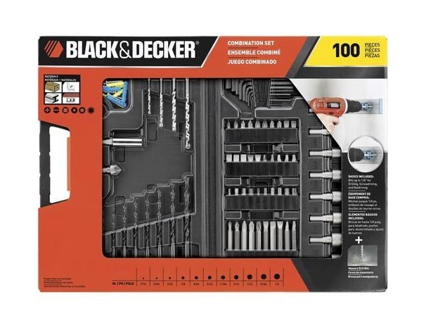 BLACK+DECKER BDA80100 100 piece combination drill bit tip nut driver set  NIP – Walmart Inventory Checker – BrickSeek