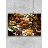 Thanksgiving Dinner Table. Poster -Image by Shutterstock
