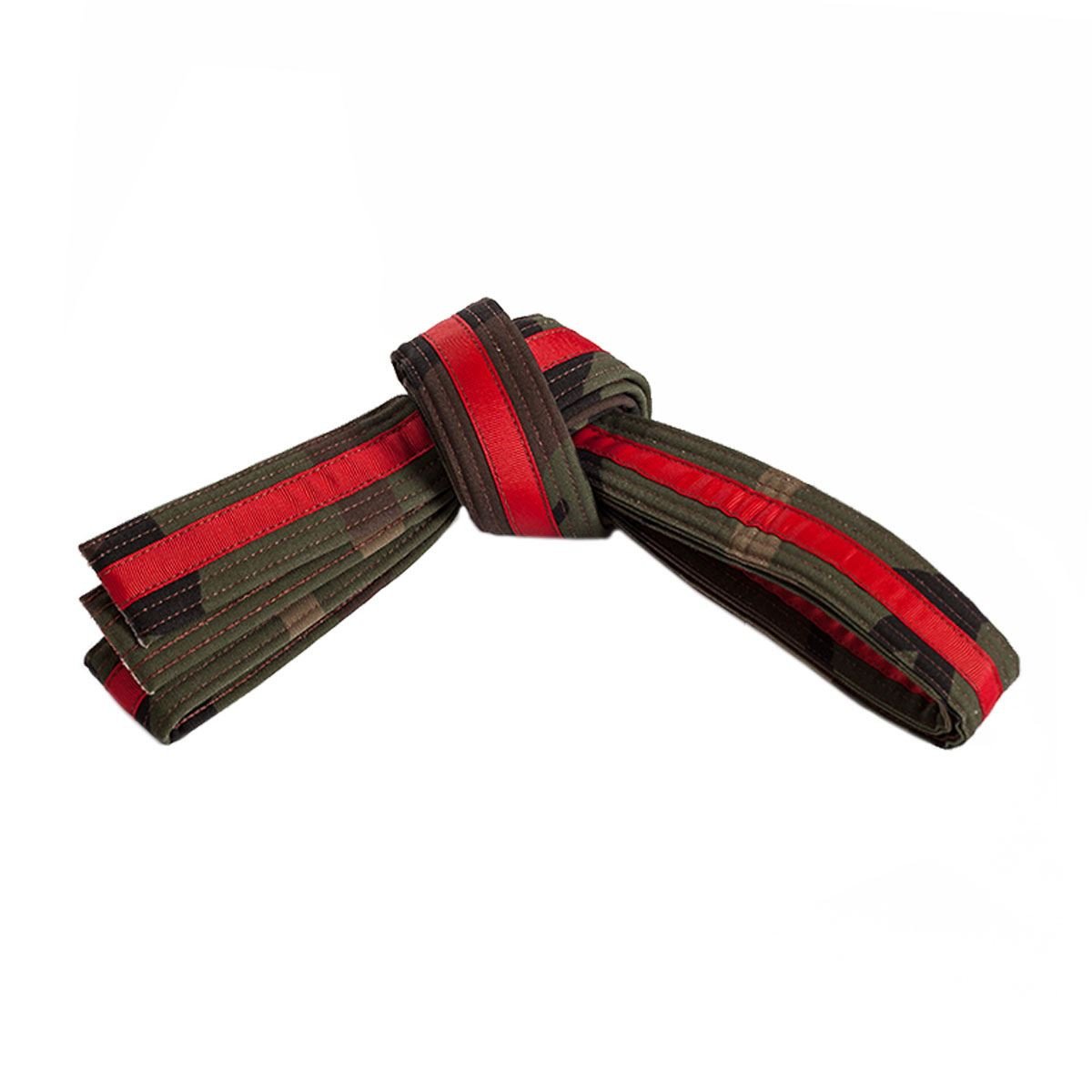 Bold Look Camo Martial Arts Karate Belt with Colored Stripe