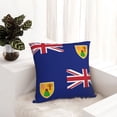thumbnail image 5 of Decorative Throw Pillow Cover Flag Of The Turks And Caicos Island Square Pillowcases Cushion for Farmhouse Home Decor 26"x26", 5 of 7