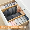 thumbnail image 3 of Bamboo Drawer Dividers,12-17" Adjustable Kitchen Drawer Organizer for Clothes,4 Pack Expandable Drawer Organization Separators for Bedroom,Bathroom,Dresser and Office, 3 of 7