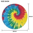 thumbnail image 6 of Colorful Rainbow Tie Dye Spiral Pattern Round Tablecloth 60"x60",Wrinkle Wipeable Table Cloth for Kitchen Dining Room Picnic Patio Party, 6 of 6