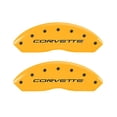 thumbnail image 2 of MGP 13007SCV5YL Engraved Front & Rear 4 Caliper Covers for C5 & Corvette Yellow Finish Black Channel, 2 of 3
