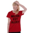 thumbnail image 3 of Major Key Alert Rap Entrepreneur Womens Slim Fit Graphic Tee Brisco Brands X, 3 of 4